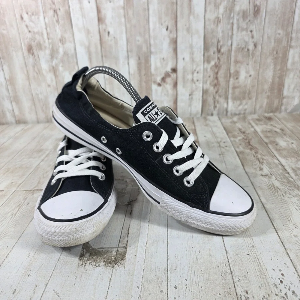 Converse Chuck Taylor All Star Shoreline Black Slip On Sneakers Womens 11 - Picture 6 of 8